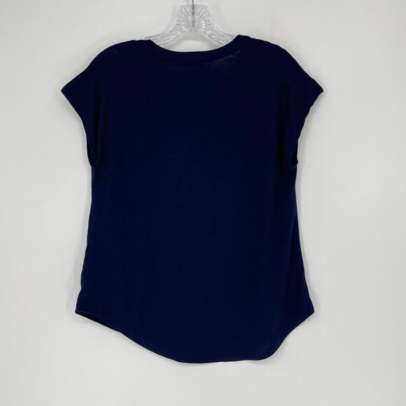 Cable & Gauge Short Sleeve Split Neck Top Size Small - Picture 5 of 8